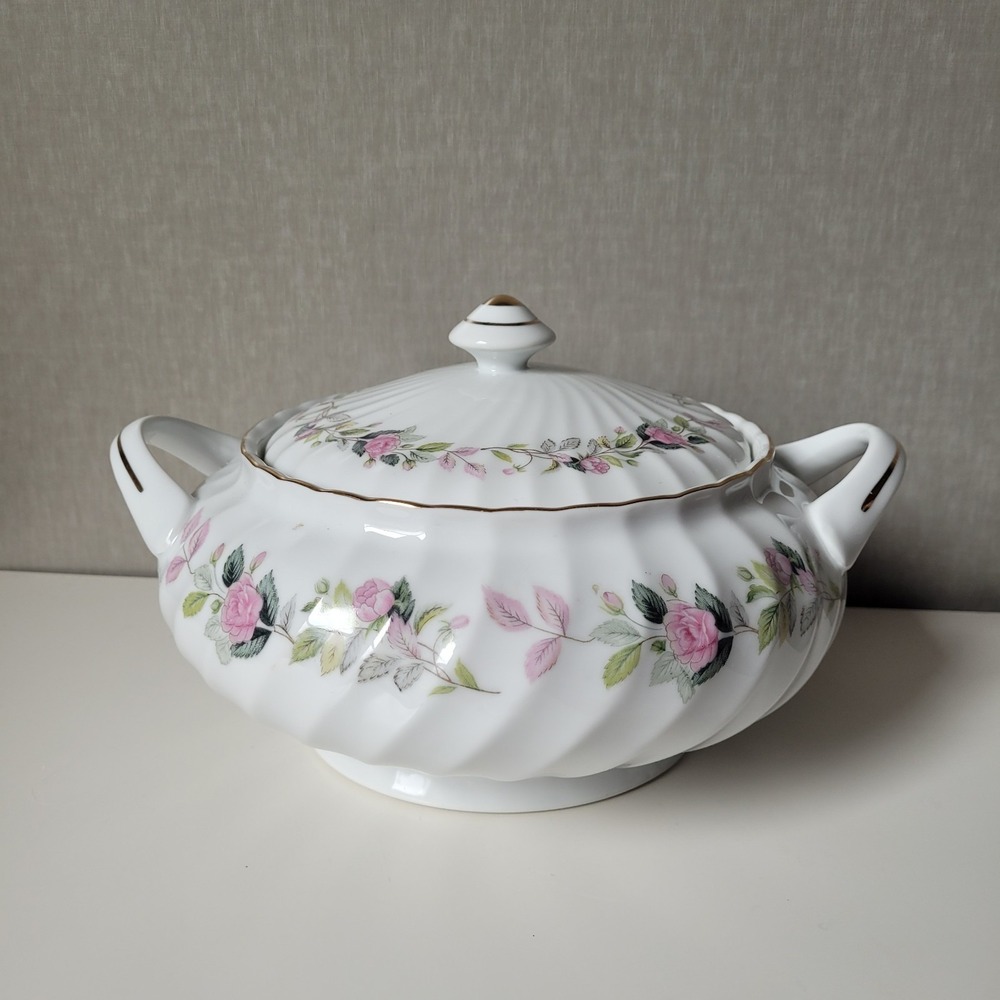 Vintage Creative Fine China "Regencyβ Rose" Covered Casserole Dish - Japan